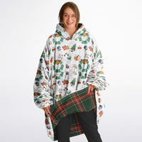 Thumbnail for Christmas Pattern Winter Christmas and Checkered 1 Oversized Reversible Hoodie