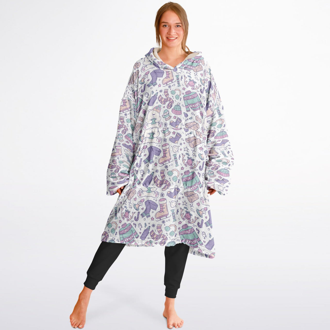 Christmas Pattern Winter Bear Adult Standard Hoodie