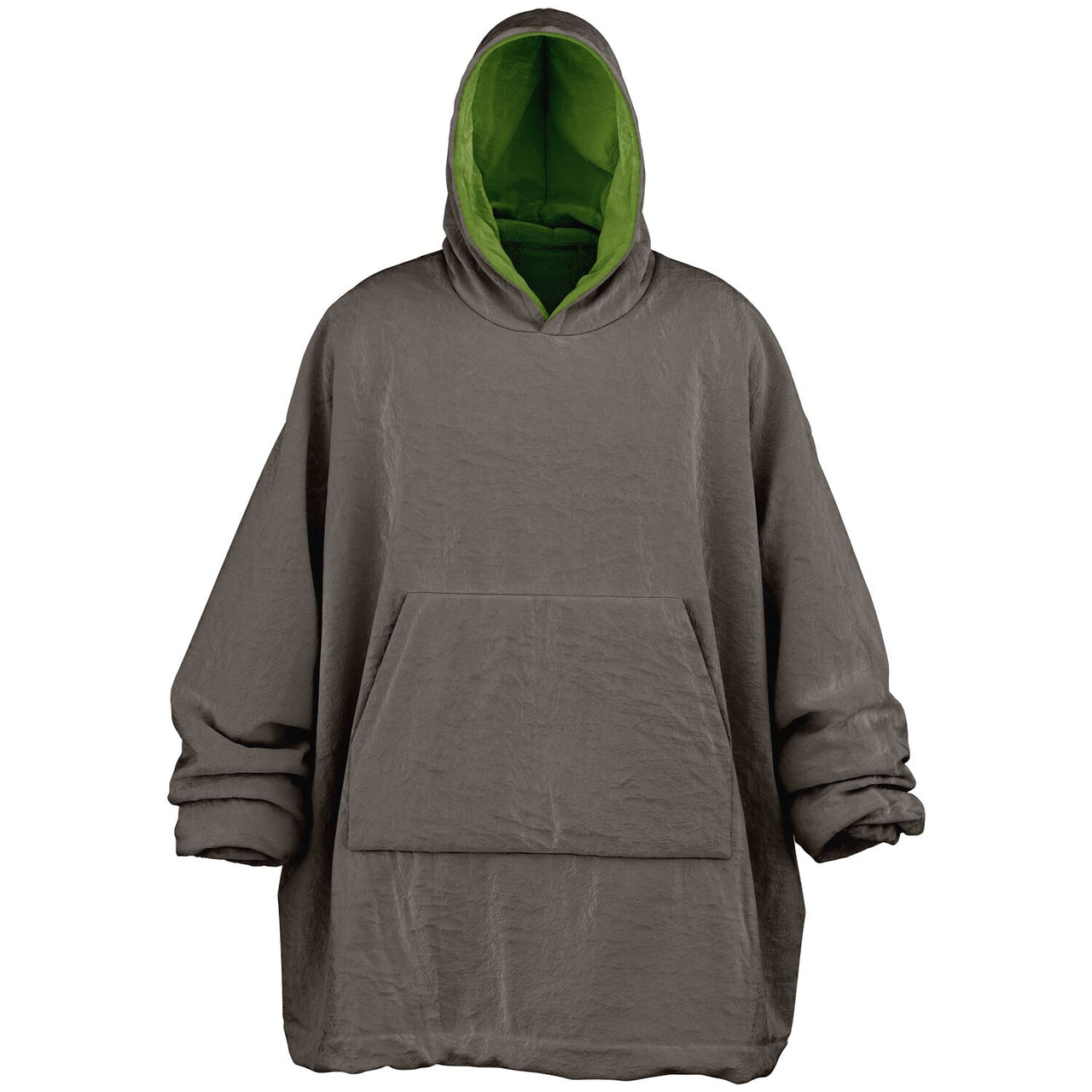 Earthy Tones Sandstone and Olive Drab Oversized Reversible Hoodie