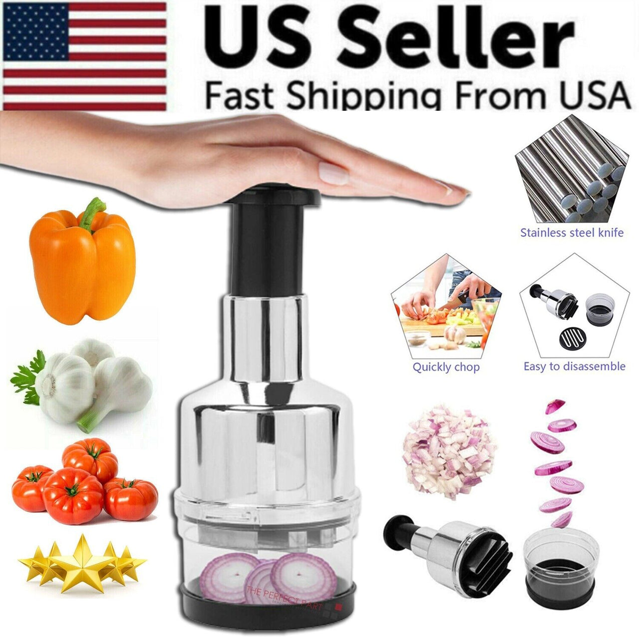 Multi-Use Veggie & Fruit Hand Chopper