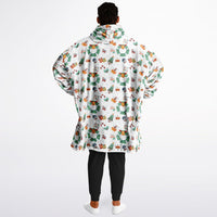 Thumbnail for Winter and Green Christmas Pattern Oversized Reversible Hoodie