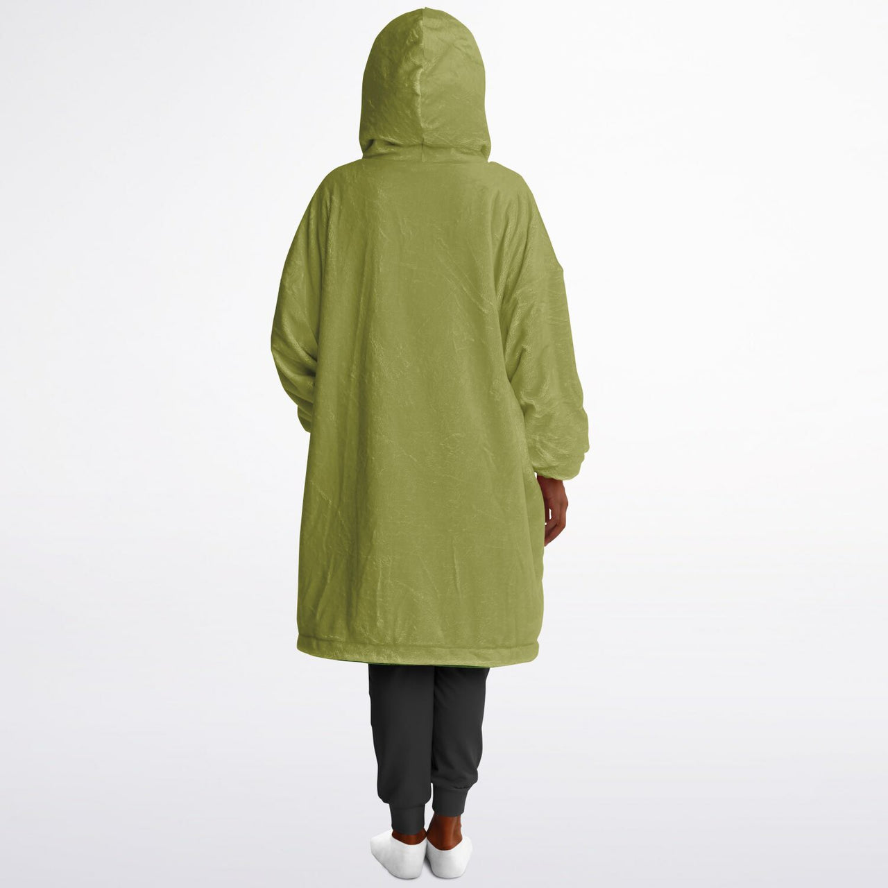 Earthy Tones Olive Drab and Olive Green Youth Reversible Hoodie