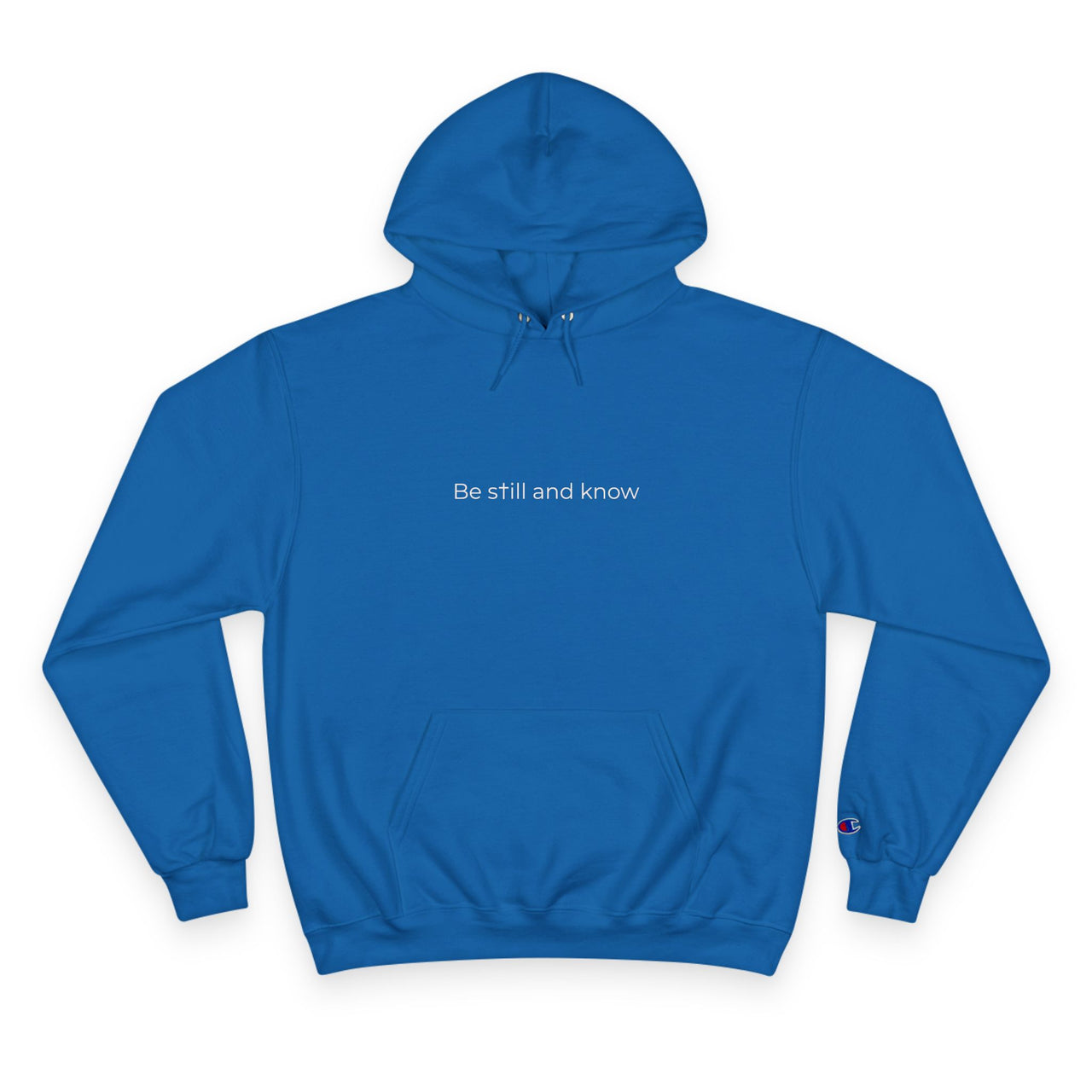 Be Still and Know Hoodie — Minimal Christian Cross Faith Pullover