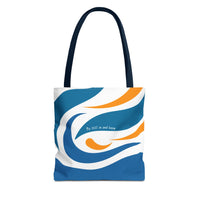 Thumbnail for Be Still & Just Listen Wave Tote — Beachy Canvas Tote