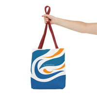 Thumbnail for Be Still & Just Listen Wave Tote — Beachy Canvas Tote