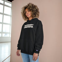 Thumbnail for Blessed + Grateful Champion Hoodie — Minimalist Faith Pullover
