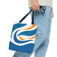 Thumbnail for Be Still & Just Listen Wave Tote — Beachy Canvas Tote