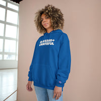 Thumbnail for Blessed + Grateful Champion Hoodie — Minimalist Faith Pullover