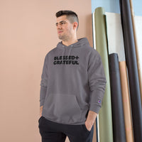 Thumbnail for Blessed + Grateful Champion Hoodie — Minimalist Faith Pullover