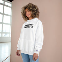 Thumbnail for Blessed + Grateful Champion Hoodie — Minimalist Faith Pullover