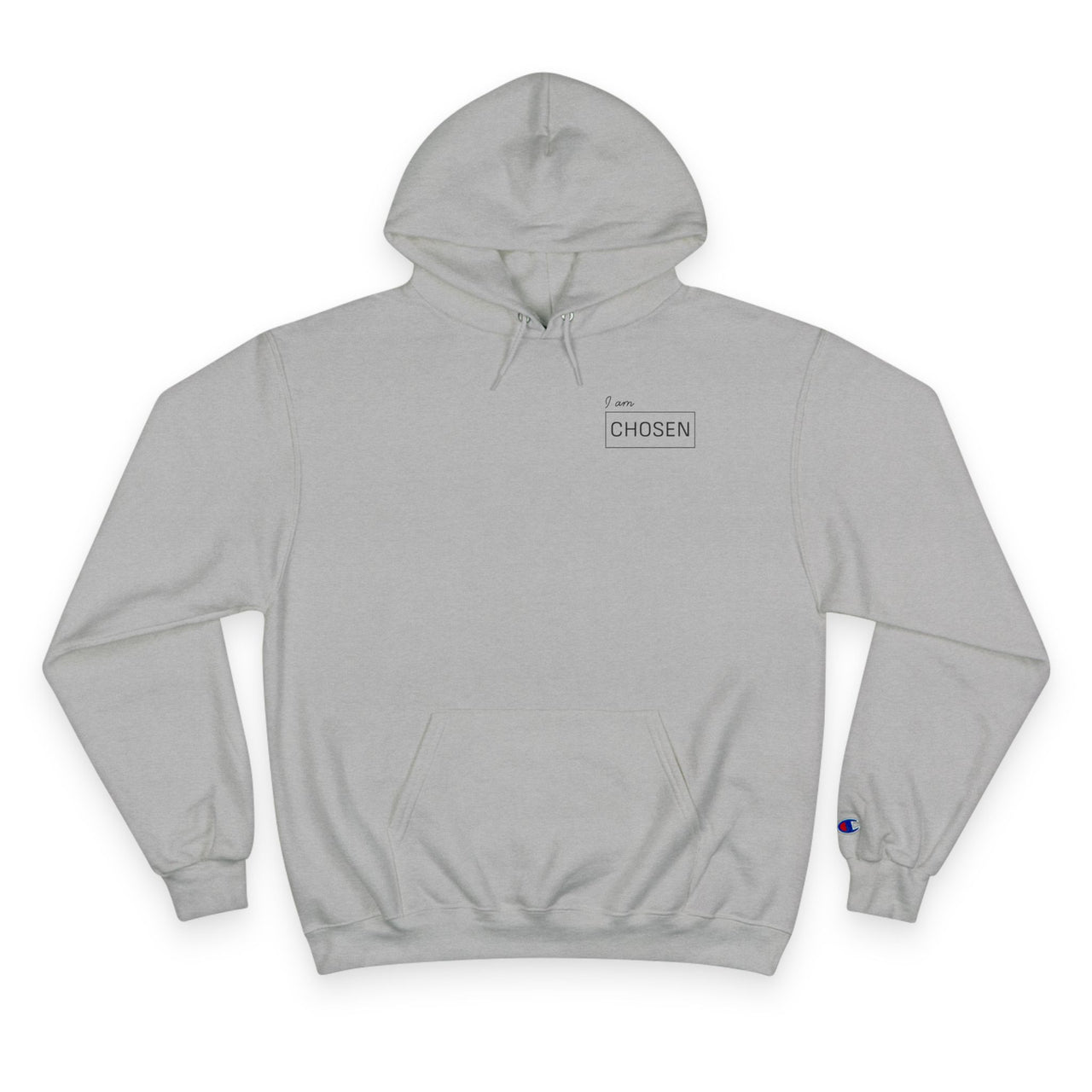 Chosen White Hoodie — Minimal Pullover with 'CHOSEN' Chest & Back Print