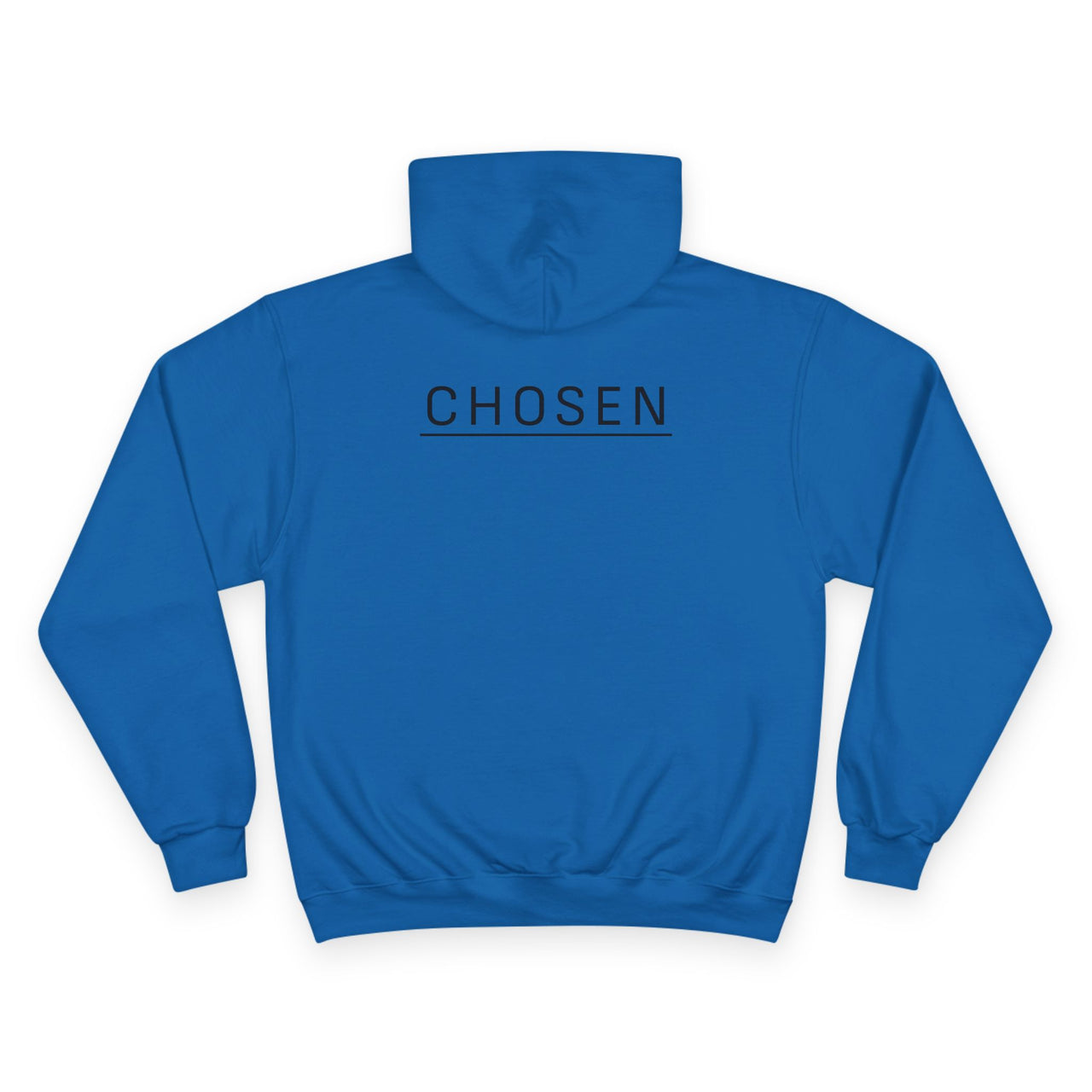 Chosen White Hoodie — Minimal Pullover with 'CHOSEN' Chest & Back Print
