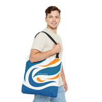 Thumbnail for Be Still & Just Listen Wave Tote — Beachy Canvas Tote