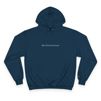 Thumbnail for Be Still and Know Hoodie — Minimal Christian Cross Faith Pullover