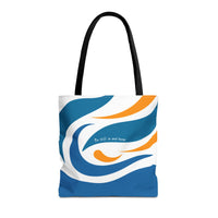 Thumbnail for Be Still & Just Listen Wave Tote — Beachy Canvas Tote