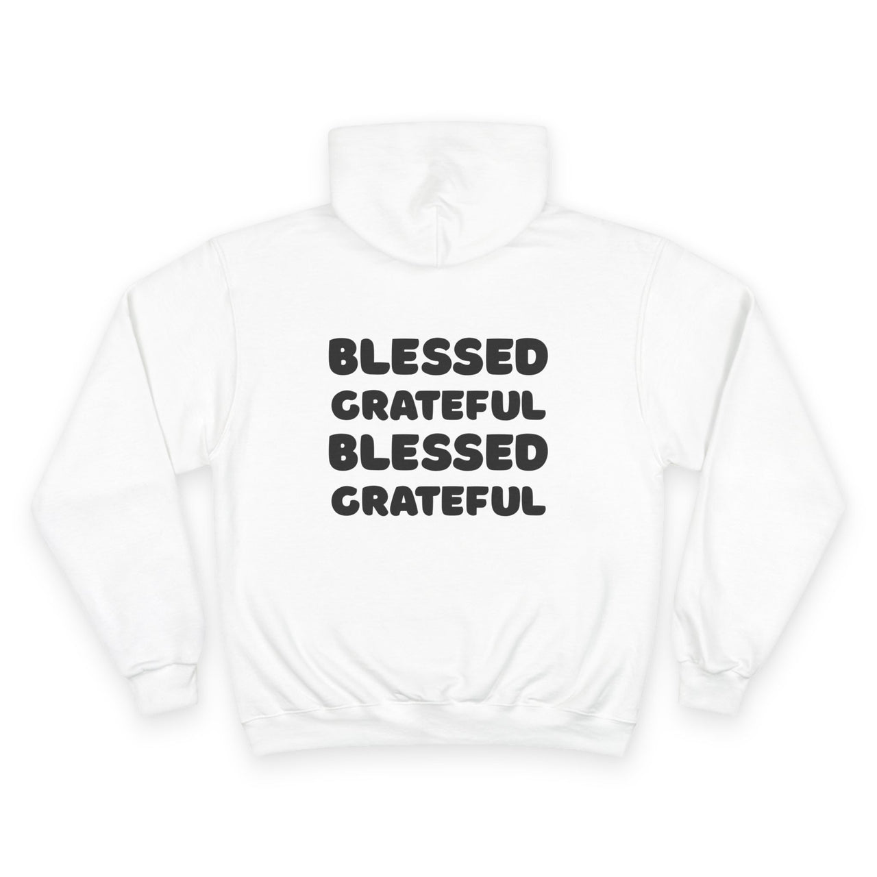 Blessed + Grateful Champion Hoodie — Minimalist Faith Pullover