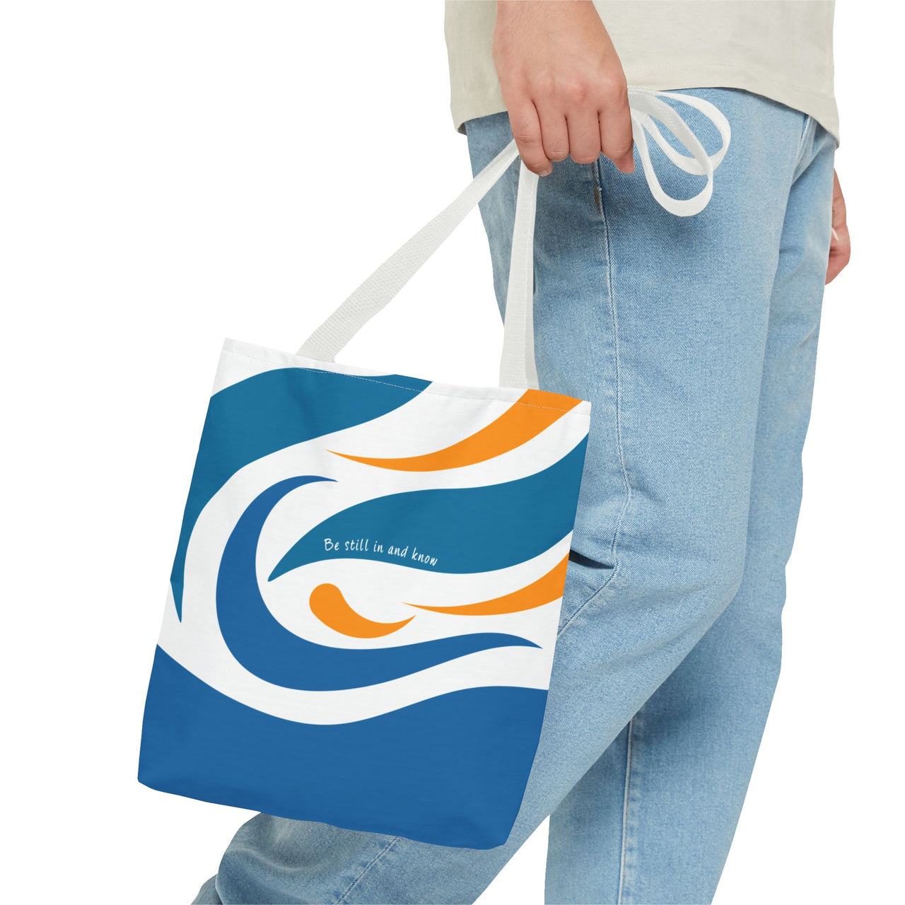 Be Still & Just Listen Wave Tote — Beachy Canvas Tote