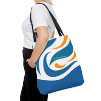 Thumbnail for Be Still & Just Listen Wave Tote — Beachy Canvas Tote