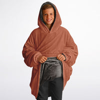 Thumbnail for Earthy Tones Sandstone and Roman Peach Youth Reversible Hoodie