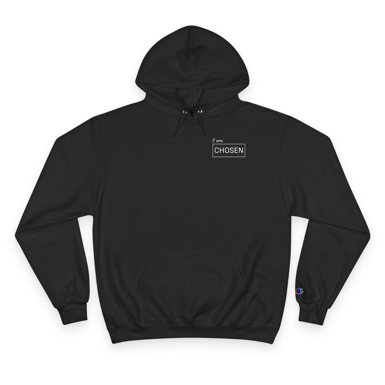 Chosen White Hoodie — Minimal Pullover with 'CHOSEN' Chest & Back Print