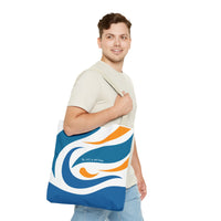 Thumbnail for Be Still & Just Listen Wave Tote — Beachy Canvas Tote