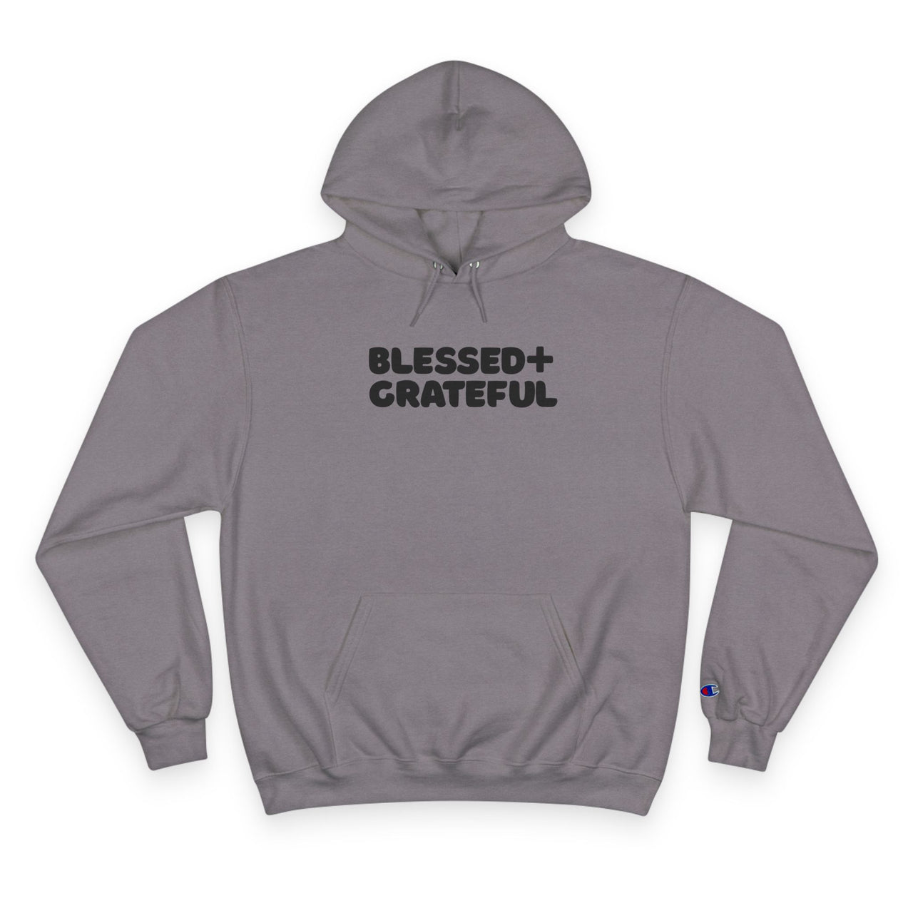 Blessed + Grateful Champion Hoodie — Minimalist Faith Pullover