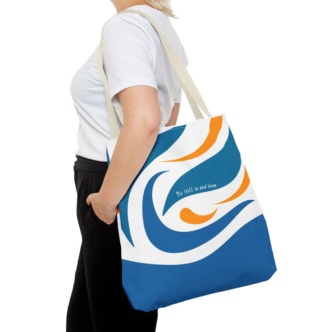 Be Still & Just Listen Wave Tote — Beachy Canvas Tote