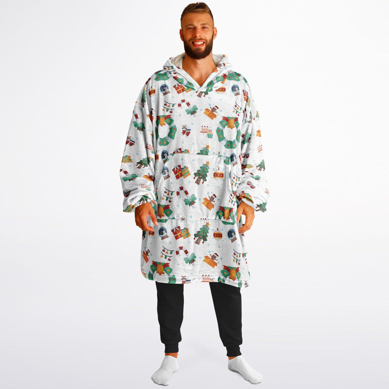 Winter Christmas Pattern Adult Standard Hoodie