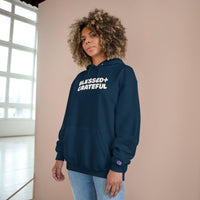 Thumbnail for Blessed + Grateful Champion Hoodie — Minimalist Faith Pullover