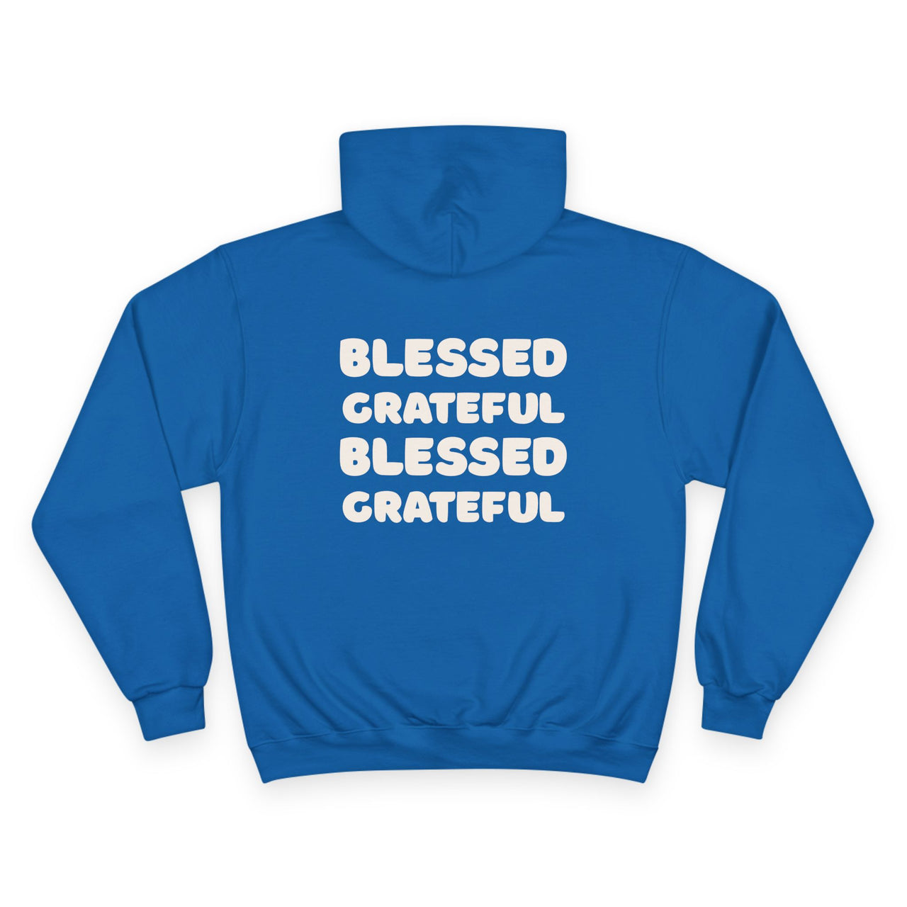 Blessed + Grateful Champion Hoodie — Minimalist Faith Pullover