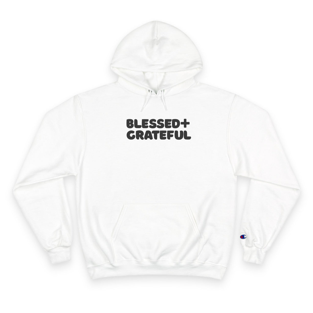 Blessed + Grateful Champion Hoodie — Minimalist Faith Pullover