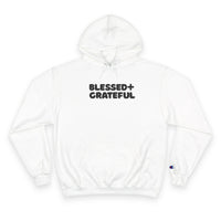 Thumbnail for Blessed + Grateful Champion Hoodie — Minimalist Faith Pullover