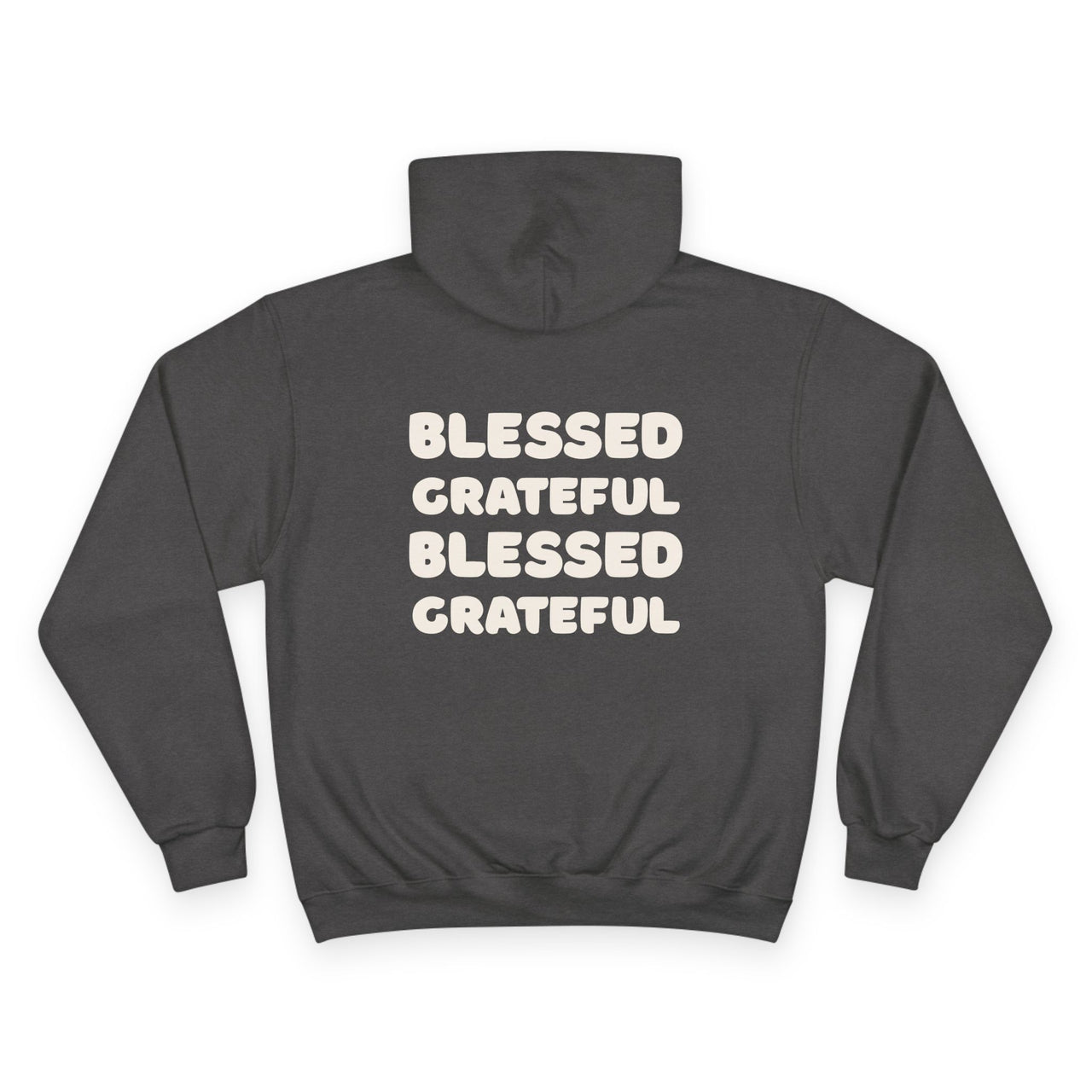 Blessed + Grateful Champion Hoodie — Minimalist Faith Pullover