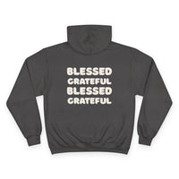 Thumbnail for Blessed + Grateful Champion Hoodie — Minimalist Faith Pullover