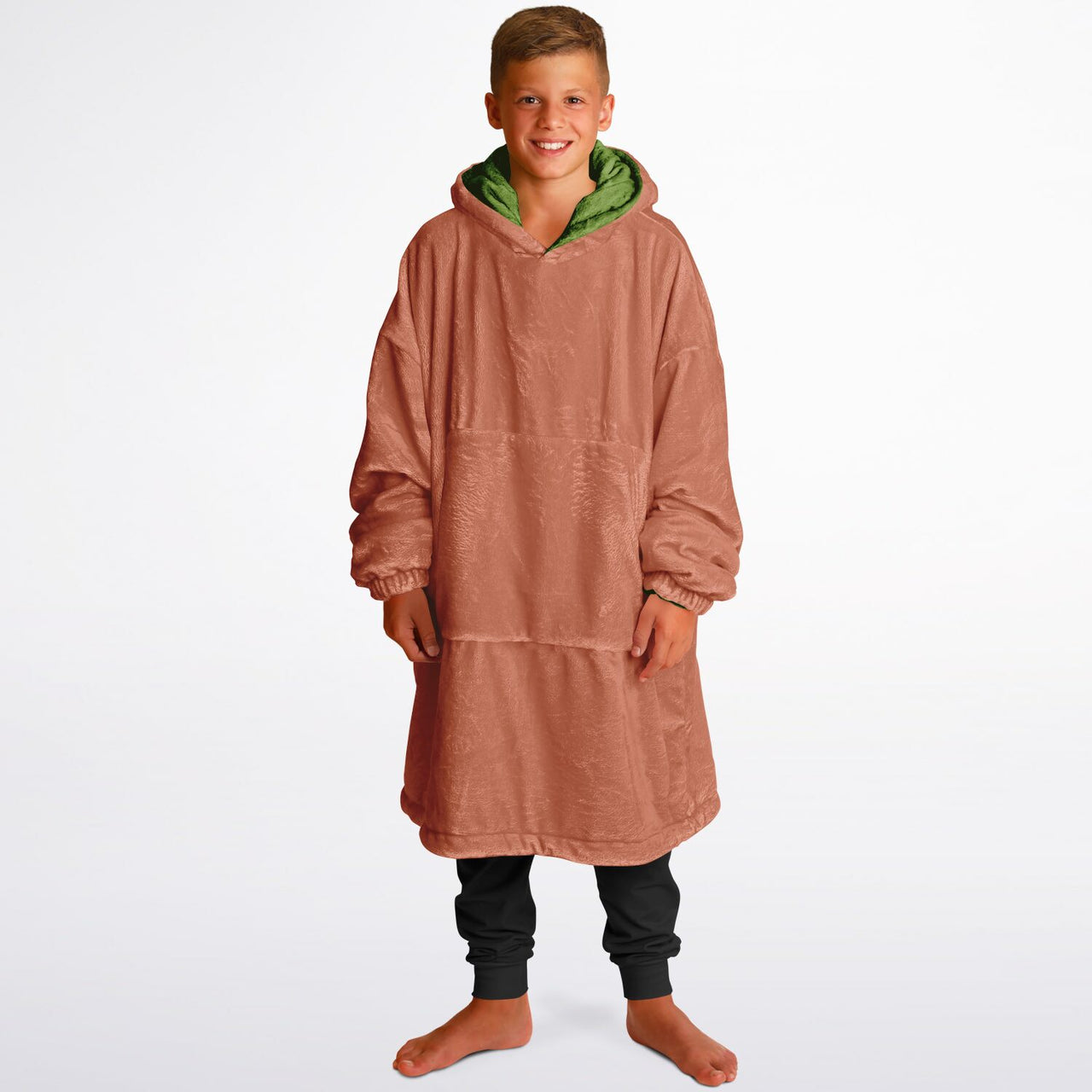 Earthy Tones Roman and Olive Drab Youth Reversible Hoodie