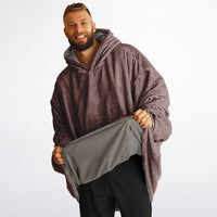 Thumbnail for Earthy Tones Rose Taupe and Sandstone Oversized Reversible Hoodie