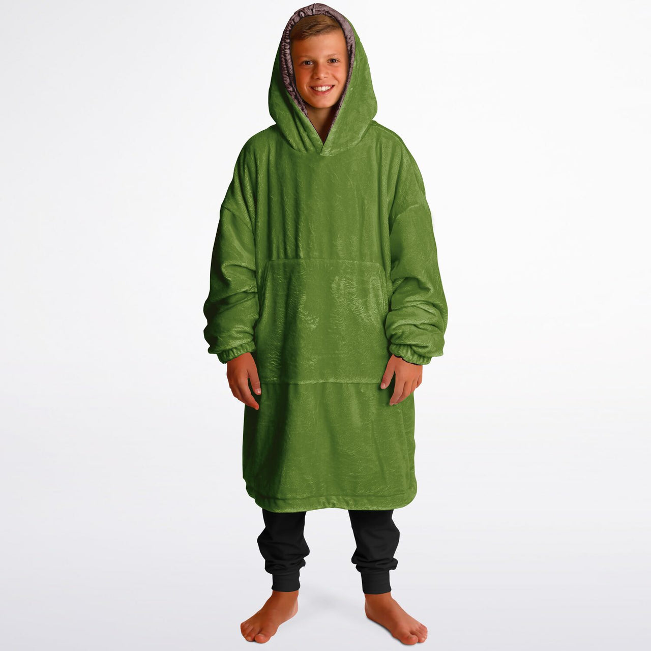 Earthy Tones Rose Taupe and Olive Drab Youth Reversible Hoodie