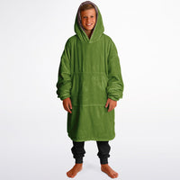 Thumbnail for Earthy Tones Rose Taupe and Olive Drab Youth Reversible Hoodie