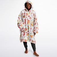 Thumbnail for Christmas Pattern Winter Christmas and Red Christmas Oversized Reversible Hoodie