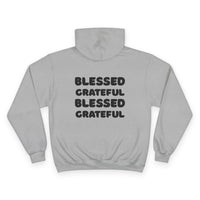 Thumbnail for Blessed + Grateful Champion Hoodie — Minimalist Faith Pullover