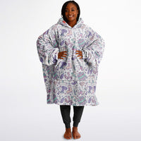 Thumbnail for Christmas Pattern Winter Bear and Winter Cat Oversized Reversible Hoodie