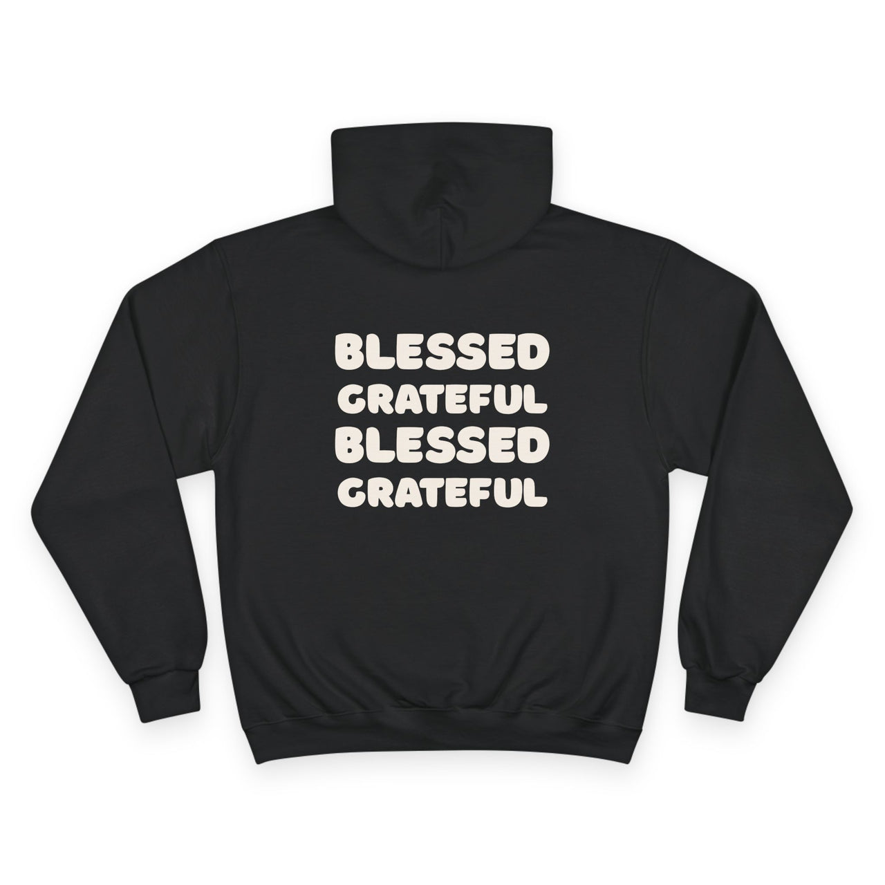 Blessed + Grateful Champion Hoodie — Minimalist Faith Pullover