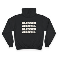 Thumbnail for Blessed + Grateful Champion Hoodie — Minimalist Faith Pullover