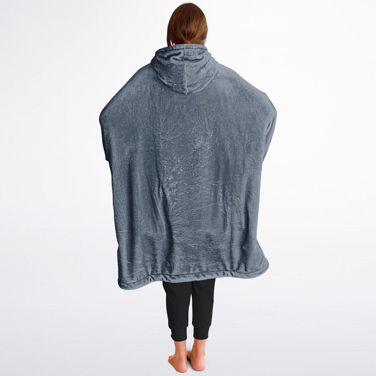 Neutral Ash Gray and Slate Oversized Reversible Hoodie