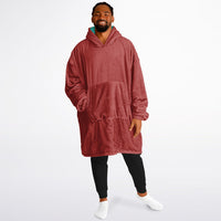 Thumbnail for Jewel Emeral Green and Opulent Ruby Oversized Reversible Hoodie