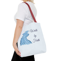 Thumbnail for Walk by Faith Tote Bag — Inspirational Scripture Beach Tote