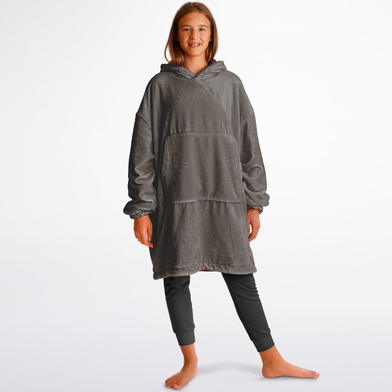 Earthy Tones Sandstone and Roman Peach Youth Reversible Hoodie