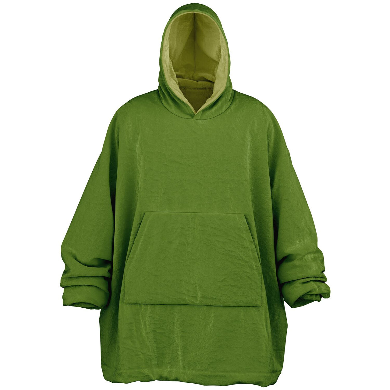 Earthy Tones Olive Green and Olive Drab Oversized Reversible Hoodie
