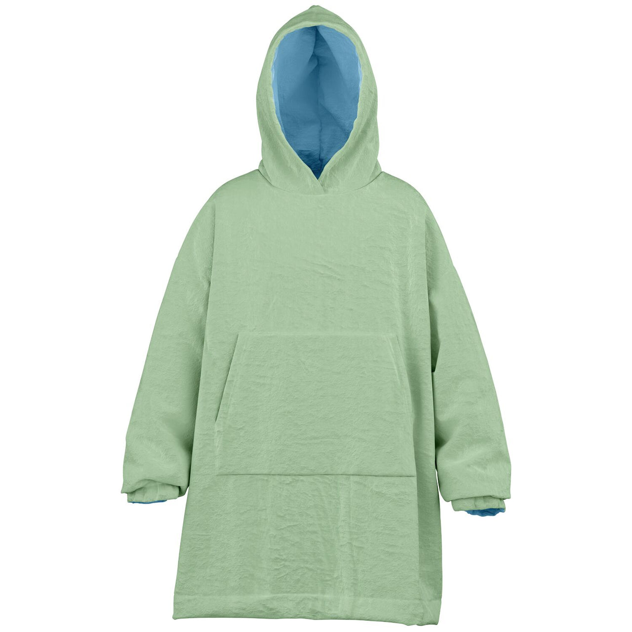 Pastel Sky Blue and Pistachio Green Youth Reversible Hoodie