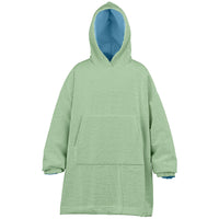 Thumbnail for Pastel Sky Blue and Pistachio Green Youth Reversible Hoodie